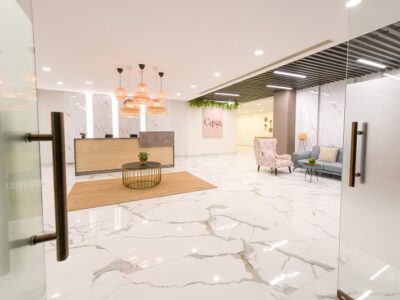 Stylish hotel reception lobby Casa Hotel Hyderabad