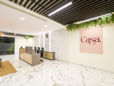 Modern hotel reception lobby Casa Hotel & Suites