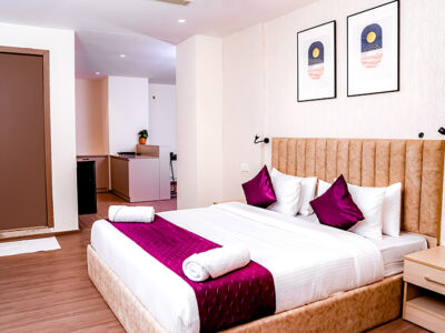 Luxury suite room interiors at Casa Hotel & Suites Nanakramguda