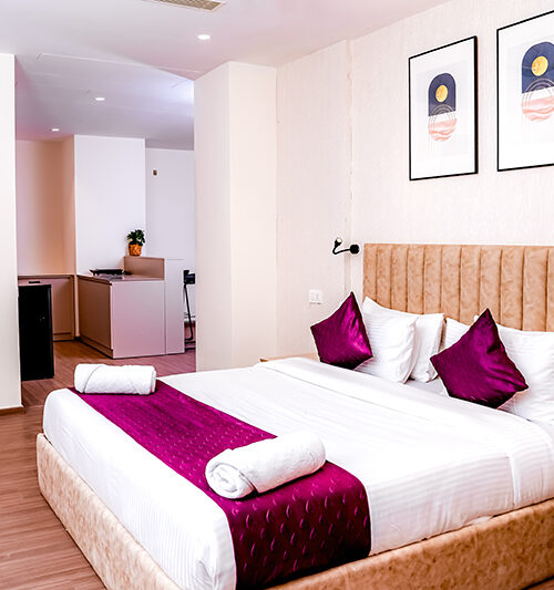 Luxury suite room interiors at Casa Hotel & Suites Nanakramguda